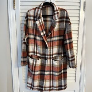 Plaid Sweater Jacket